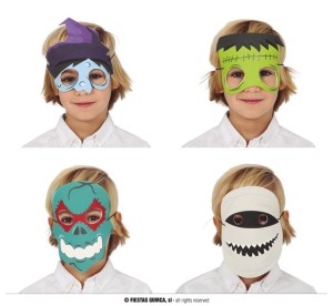 Maski na Halloween - Maska na Halloween, dziecięca - mix wzorów