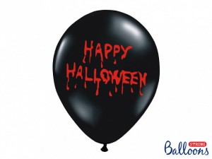 Balony lateksowe z nadrukiem - Balony na Halloween "Happy Halloween" / SB14P-128-010-6