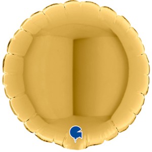 Balony foliowe mini kształty 4" - Balon foliowy mini "Okrągły" złoty