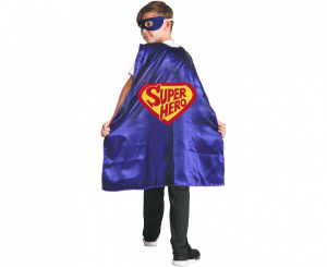 Stroje dla chłopców - Peleryna Superbohatera "Super Hero" / rozm. 120-130 cm