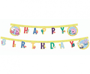 Girlandy z bohaterami bajek - Girlanda Świnka Peppa "Happy Birthday" / 91103