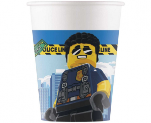 Kubeczki z bohaterami bajek papierowe - Kubeczki papierowe "Lego City" / 200 ml / 922477