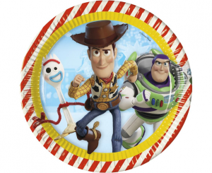 Talerzyki z bohaterami bajek - Talerzyki papierowe "Toy Story 4" / 23 cm / 908709