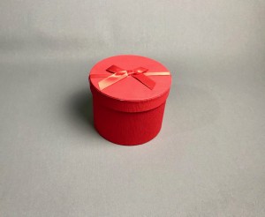 Pudełka na prezenty - Pudełko ozdobne z kokardką, czerwone/ H1810054/S-C
