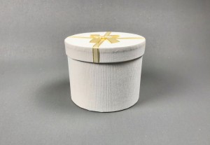 Pudełka na prezenty - Pudełko ozdobne z kokardką, białe / H1810054/D-B