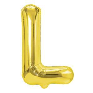 Balony foliowe litery 40 cm - Balon foliowy złota litera L / 40 cm