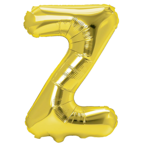 Balony foliowe litery 40 cm - Balon foliowy złota litera Z / 40 cm