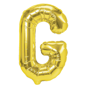 Balony foliowe litery 40 cm - Balon foliowy złota litera G / 40 cm