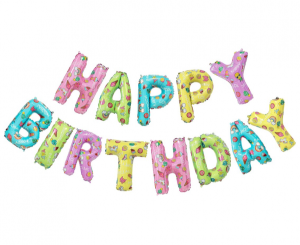Girlandy napisy z balonów na powietrze - Napis z balonów "Happy Birthday"
