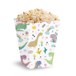 Pudełka na popcorn - Pudełka na popcorn "Dinozaury"