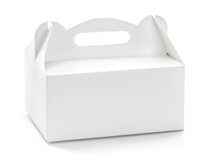 Pudełka na ciasto - Gładkie pudełka na ciasto, białe