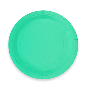 Talerzyki jednokolorowe - Zielone talerzyki papierowe / 23 cm