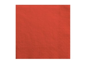 Serwetki bibułowe gładkie - Serwetki bibułowe czerwone 33x33 cm / SP33-1-019ME
