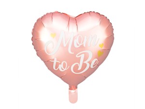 Pomysły na poznanie płci dziecka - Różowy balon foliowy "Mom to Be" / 35 cm