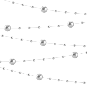 Girlandy perłowe - Girlanda srebrne kuleczki / 650 cm