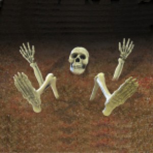 Dekoracje na Halloween do postawienia - Dekoracja na podłogę plastikowy Szkielet