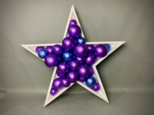 Kształty szablony do wypełnienia balonami - Gwiazda szablon do wypełniania balonami - kpl