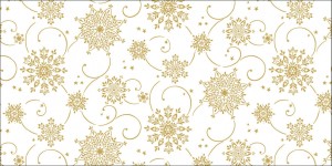 Serwetki flizelinowe z nadrukiem - Serwetki flizelinowe wzorzyste "Cristal", biało-złote / 40x40