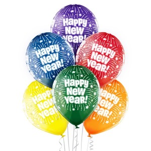 Balony lateksowe z napisami - Balony lateksowe "Happy New Year"