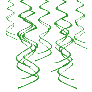 Spiralki wiszące - Zielone świderki
