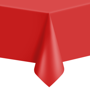 Obrusy jednokolorowe foliowe - Obrus plastikowy czerwony / 137x274 cm