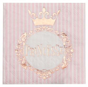 Serwetki papierowe z napisami - Serwetki kolekcja "Princess" / 12,5x12,5 cm