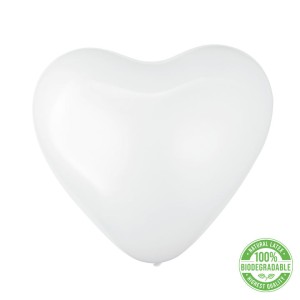 Balony lateksowe o nietypowych kształtach - Balony lateksowy 12" "Serce", Pastel biały / 6 szt