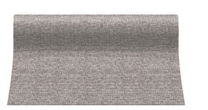 Bieżniki flizelinowe wzorzyste - Bieżnik flizelinowy wzorzysty "Linen Structure", brązowy / 40cmx24m
