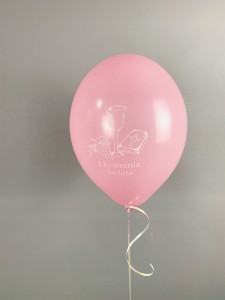 Balony komunijne - Różowy balon lateksowy 14" Pierwsza Komunia Święta