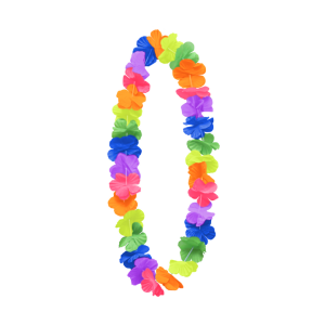 Naszyjniki i korale - Kolorowy naszyjnik hawajski / 100 cm