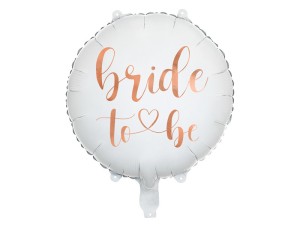 Balony na Wieczór Panieński - Balon foliowy "Bride to be" / 45 cm