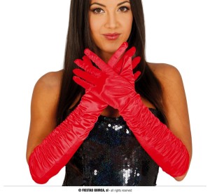 Rękawiczki - Czerwone rękawiczki / 40 cm