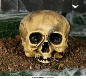 Dekoracje na Halloween do postawienia - Plastikowa czaszka