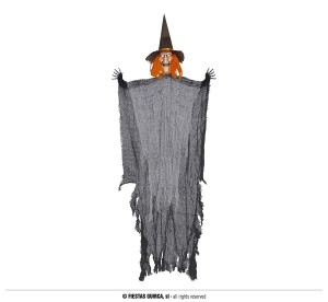 Dekoracje na Halloween Straszydła - Czarownica poruszająca się / 120 cm