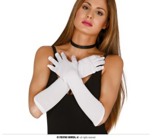 Rękawiczki - Białe rękawiczki / 42 cm