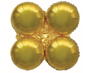 Patyczki, zatyczki, stojaki do balonów - Balon foliowy 22" FX – Złota podstawa do balonów pompowanych powietrzem