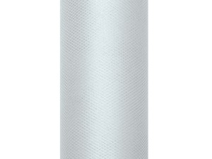 Tiule dekoracyjne 15 cm - Tiul gładki szary / 0,15x9m