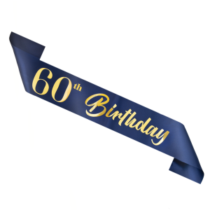 Szarfy - Szarfa urodzinowa "60th Birthday"