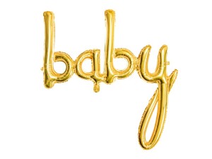 Napisy z balonów foliowych na powietrze - Balon na Narodziny dziecka foliowy "Baby"