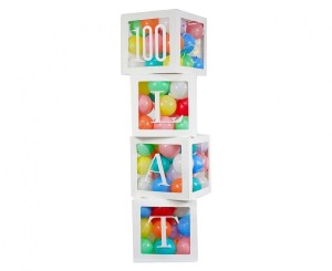 Kartony na balony - Zestaw pudełek na balony "100 lat"